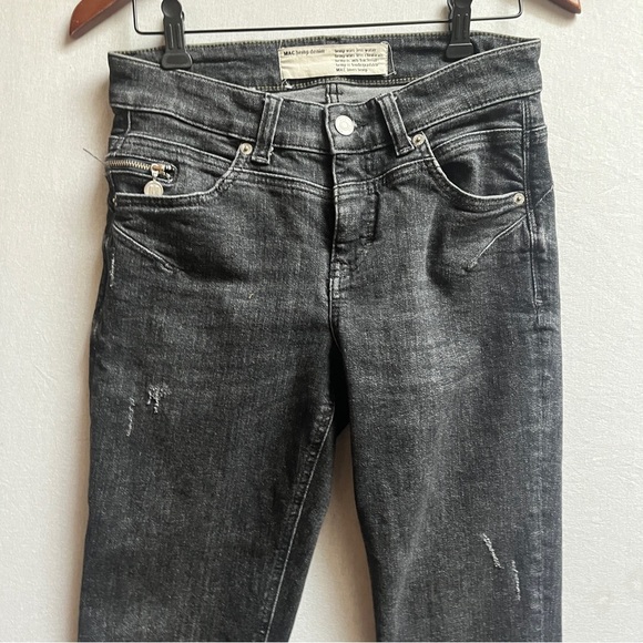 Mac Hemp Denim Mid Rise Women's Black Slim Jeans Sz 30 - Picture 4 of 14